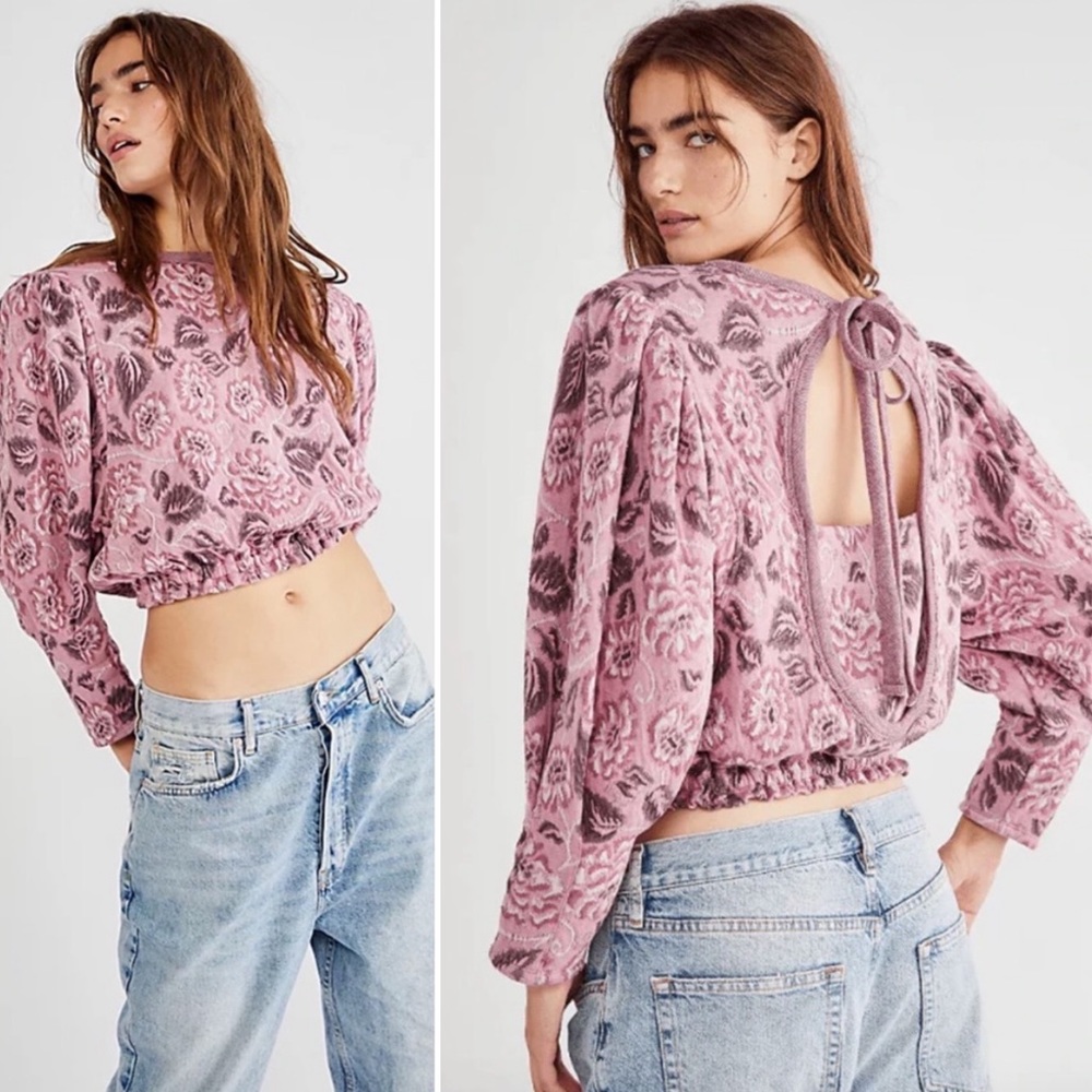 Free People Smoked Pink No Ordinary Top Sweater